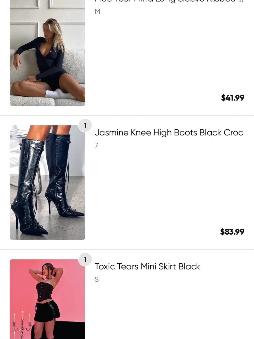 Black Croc-Embossed Pointed-Toe Knee High Heeled Boots